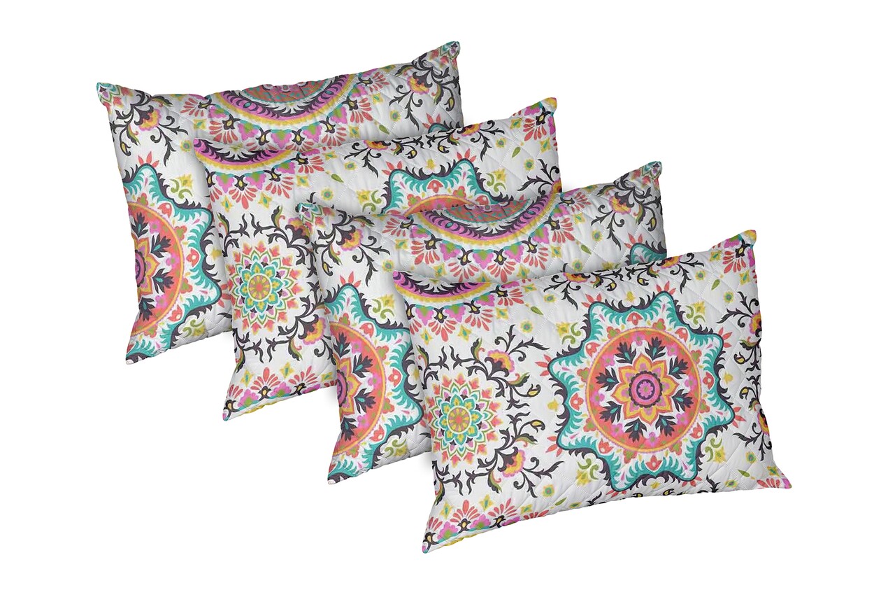 Set 4 perne Kantha, microfibra matlasata Alcam, 50x70 cm - imagine 5